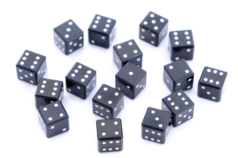 Кости игральные из черного обсидиана, 10 мм (2 шт), Harutyunyan купить в Нижнем Новгороде