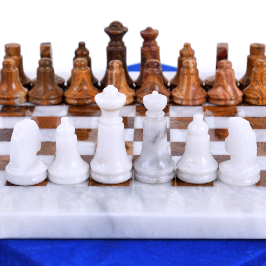 Шахматы из камня "Артер Карфаген" мрамор и яшма 20 купить в Нижнем Новгороде