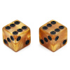 Кости игральные "Лазурь" акрил, желтый, 15 мм (2 шт.)