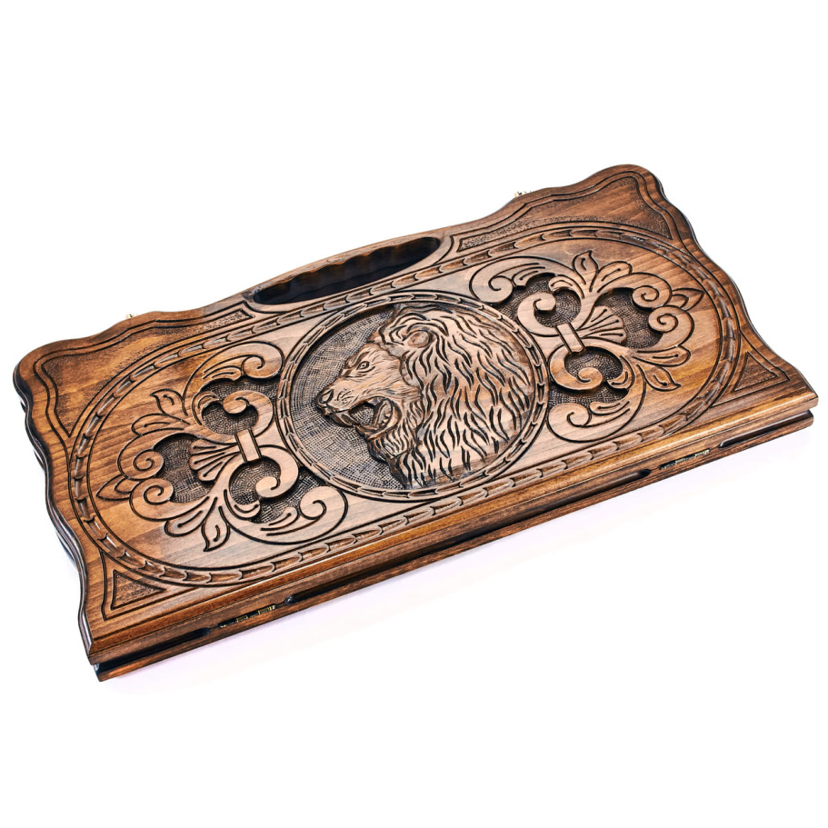 Нарды резные Агнес "Оскал Льва"  большие 60, Harutyunyan