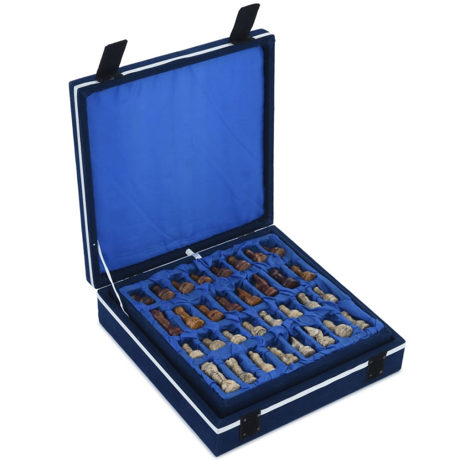 Шахматы из камня "Сицилия" яшма и ракушечник 20 купить в Нижнем Новгороде