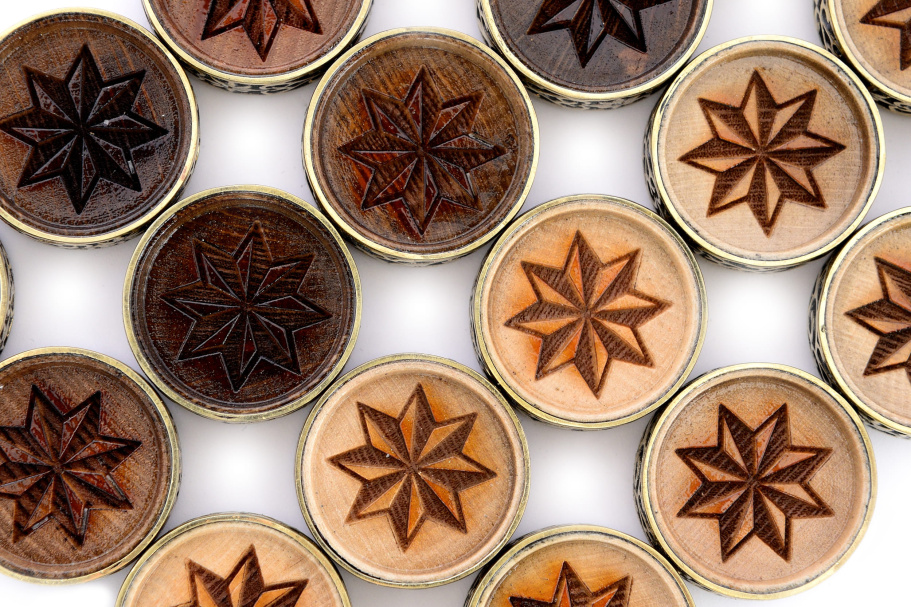 Набор фишек для нард "Звезда" с бронзой, 29 мм, Harutyunyan купить в Нижнем Новгороде