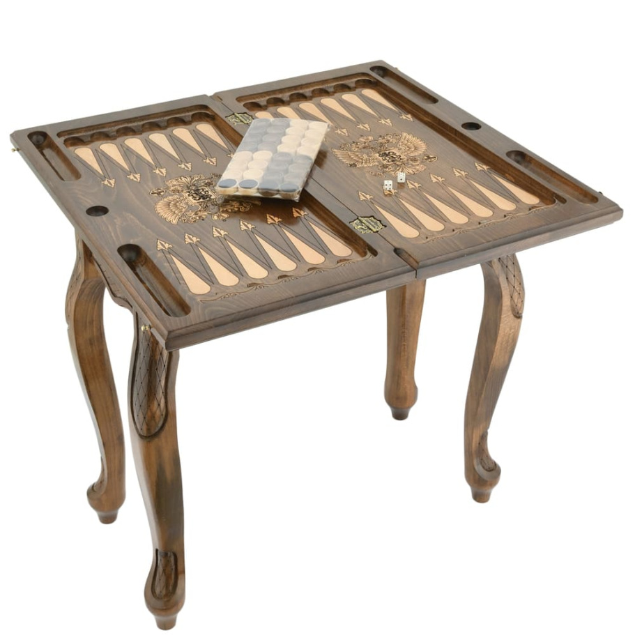 Стол ломберный Шахматы + Нарды резные "Родина" 60, Harutyunyan купить в Нижнем Новгороде