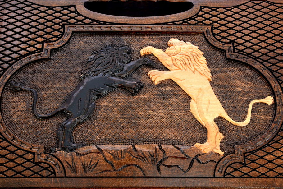 Нарды резные "Муфаса"  большие 60, Harutyunyan купить в Нижнем Новгороде