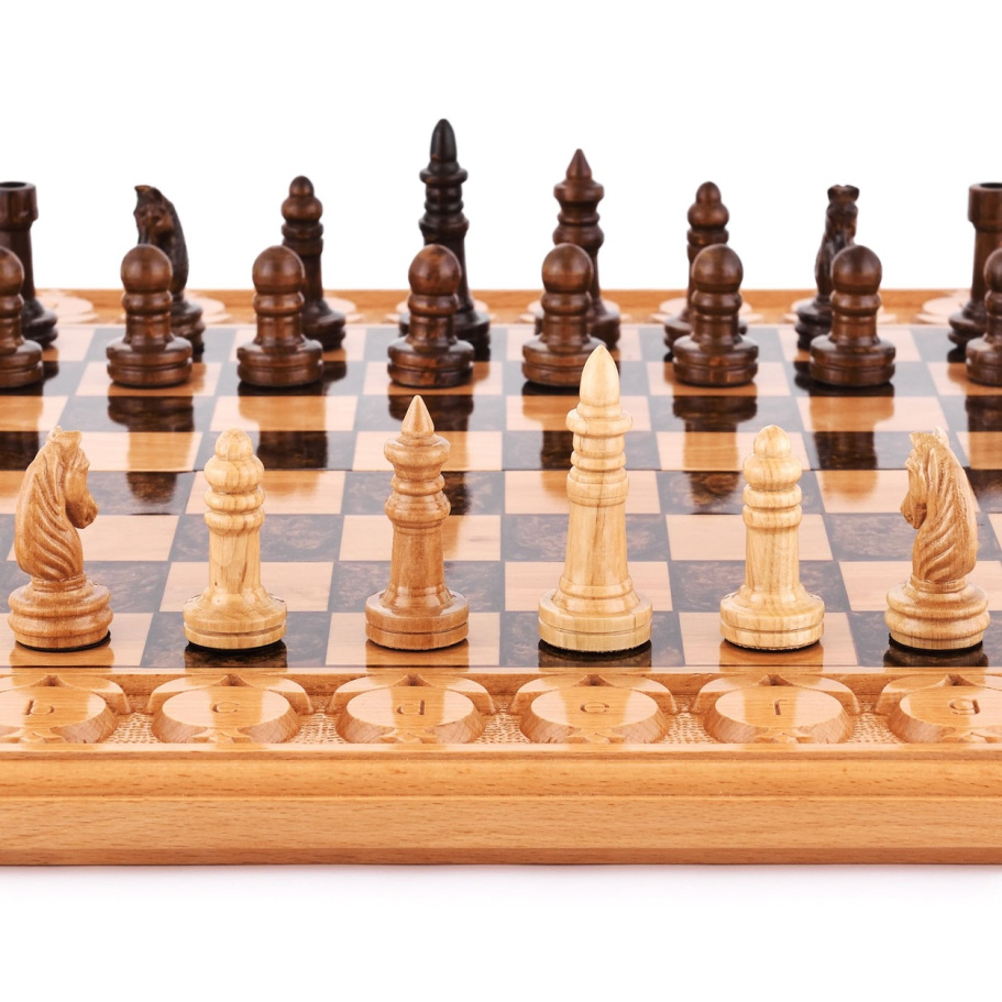 Шахматы + нарды резные "Умбра" 50 купить в Нижнем Новгороде