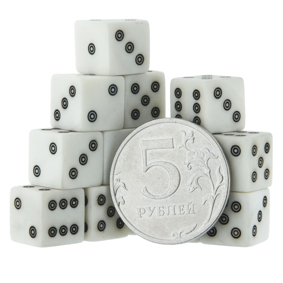 Кости игральные из кости, 10 мм (2 шт), Harutyunyan купить в Нижнем Новгороде