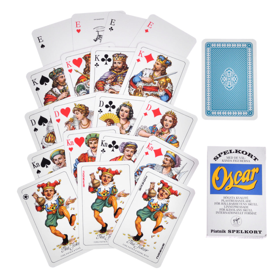 Карты игральные Оскар синяя рубашка, 55 карт купить в Нижнем Новгороде