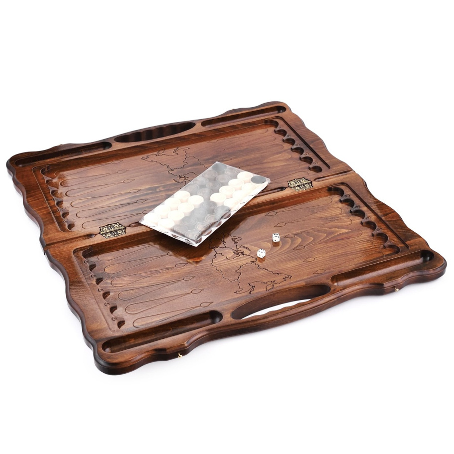 Нарды резные  "Герб России 3"  большие 60, Harutyunyan купить в Нижнем Новгороде