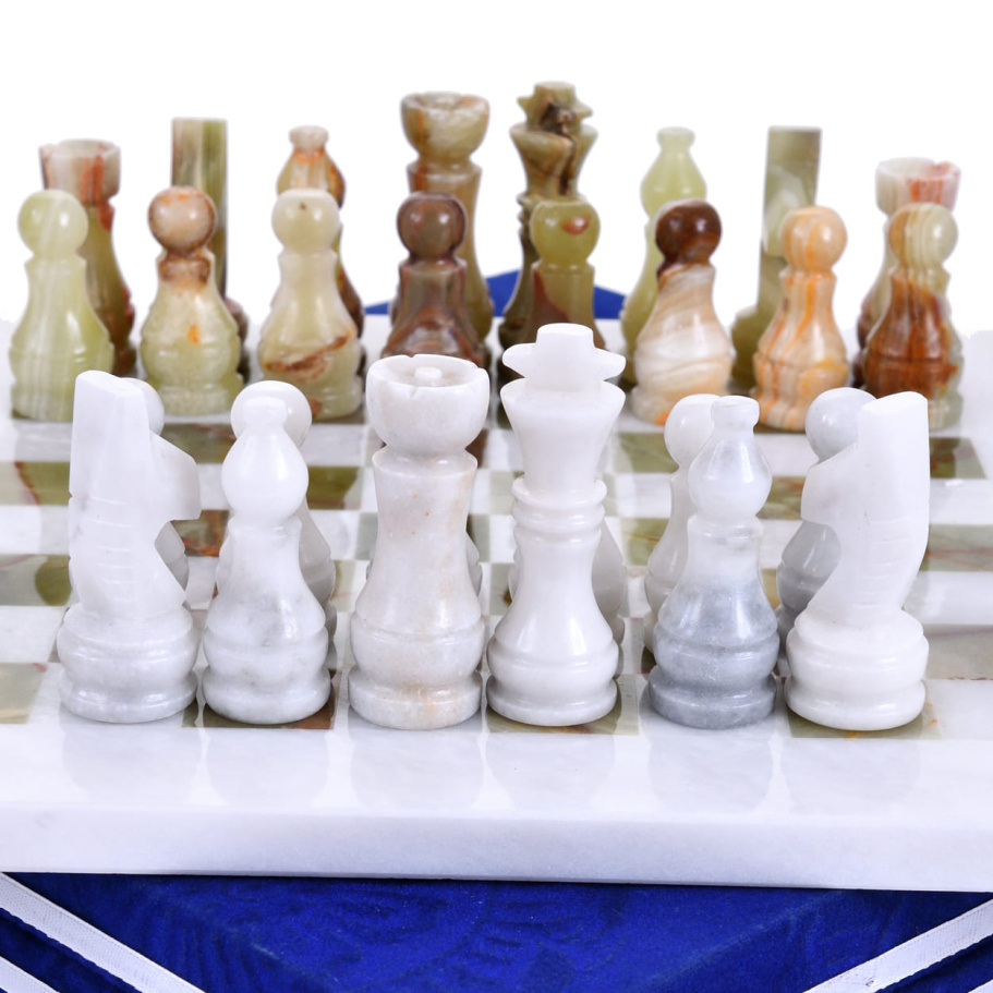 Шахматы из камня "Атлантида" мрамор и оникс 25 купить в Нижнем Новгороде