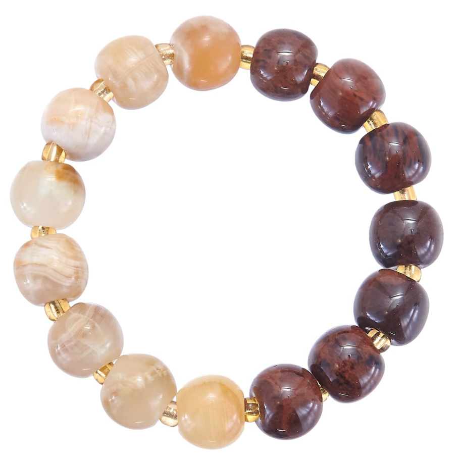 Браслет Либер желтый и коричневый камень 1.2 * 20, Давыдов купить в Нижнего Новгорода