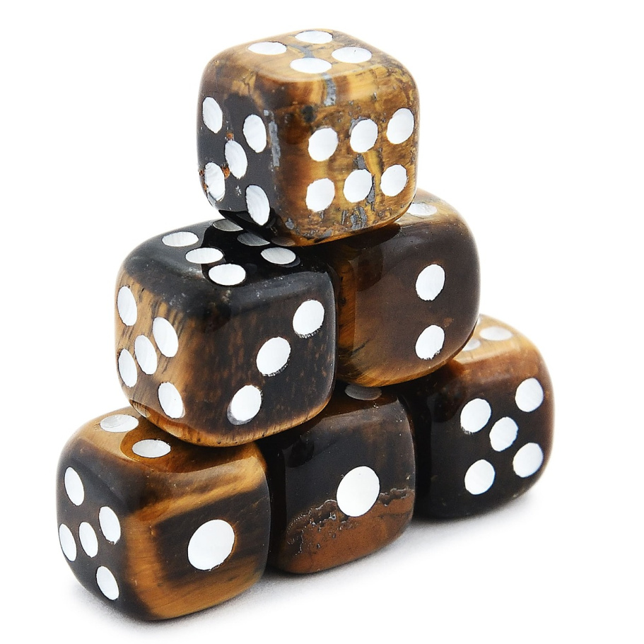 Кости игральные "Гамма" камень, коричневый, 15 мм (2 шт.) купить в Нижнем Новгороде