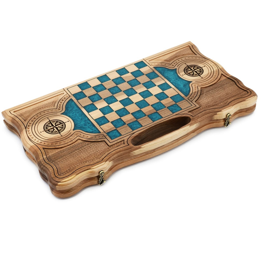 Нарды резные "Посейдон" большие, 60 купить в Нижнем Новгороде