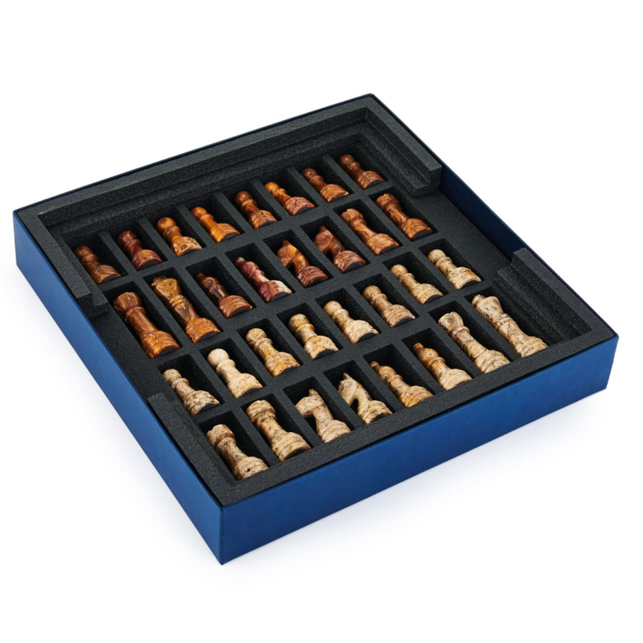 Шахматы из камня "Карфаген" яшма и ракушечник 30 купить в Нижнем Новгороде