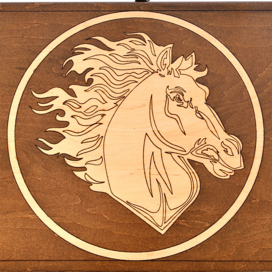 Нарды "Вороной Конь"  большие 60, Harutyunyan купить в Нижнем Новгороде