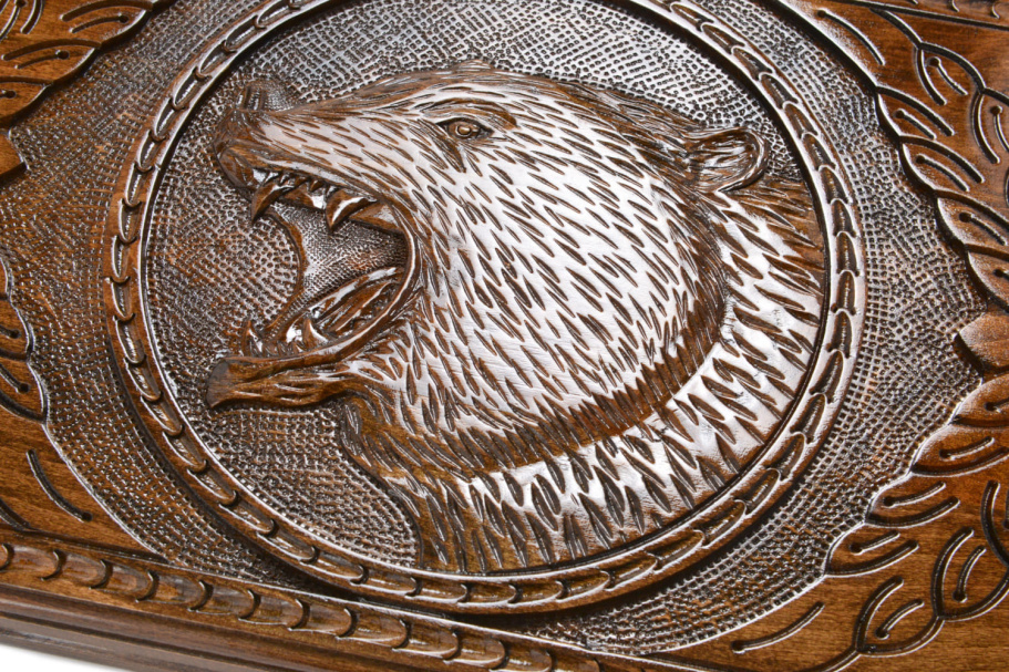 Нарды резные "Оскал Медведя " большие 60, Harutyunyan купить в Нижнем Новгороде