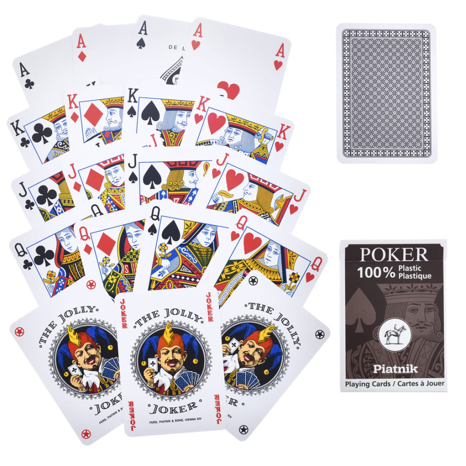 Карты игральные Кейтс 100% пластик, коричневая рубашка, 55 карт купить в Нижнем Новгороде