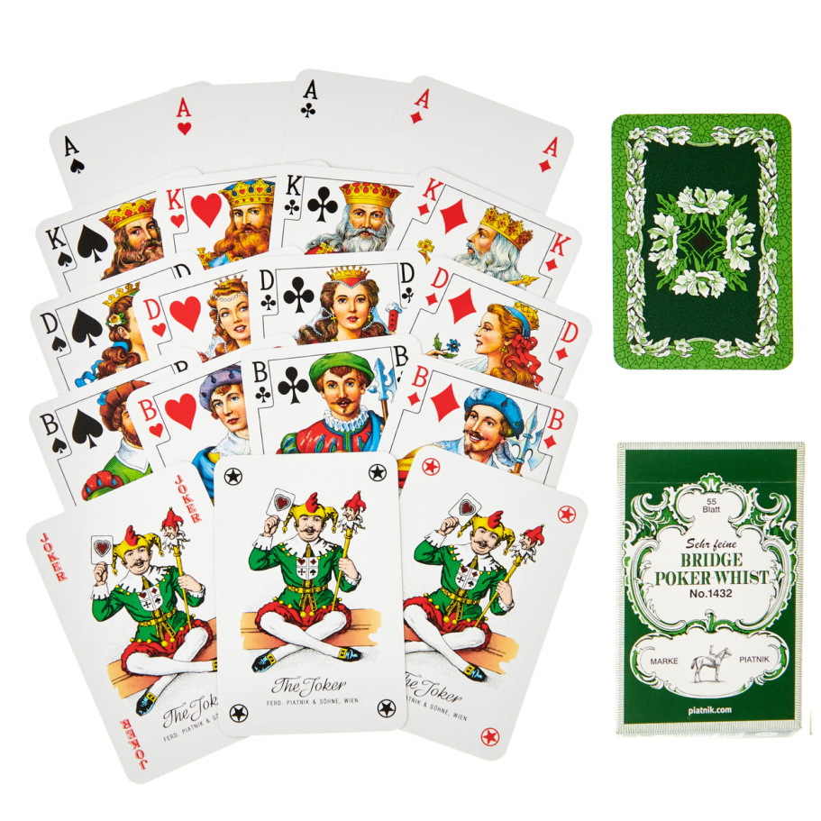 Карты игральные "Бридж Покер-Вист" зеленая рубашка, 55 карт купить в Нижнем Новгороде