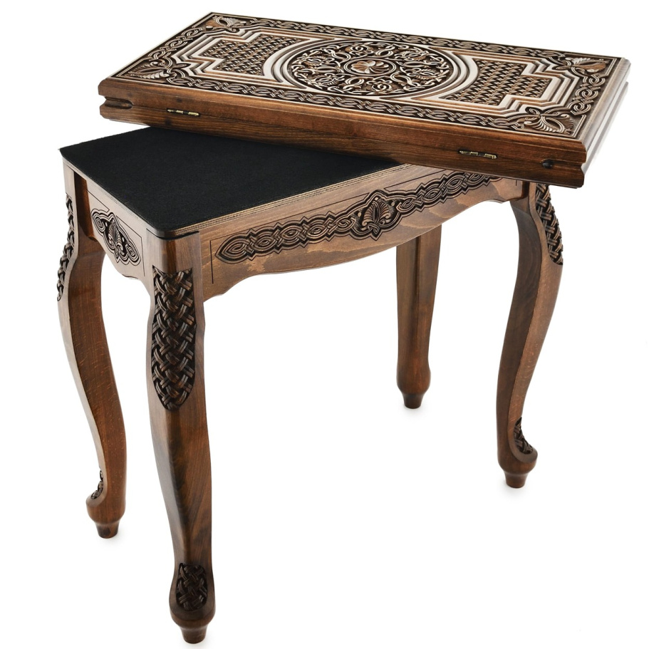 Стол ломберный Нарды резные "Витраж" 60, Harutyunyan купить в Нижнем Новгороде