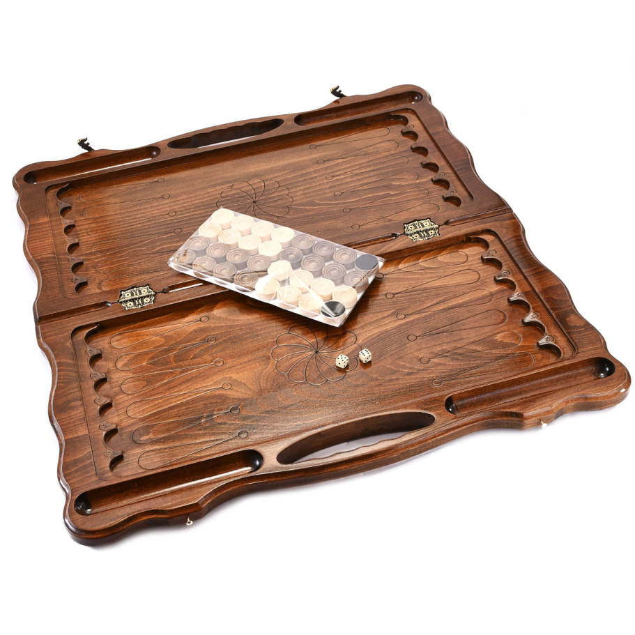 Нарды резные "Воющий волк " большие 60, Harutyunyan купить в Нижнем Новгороде