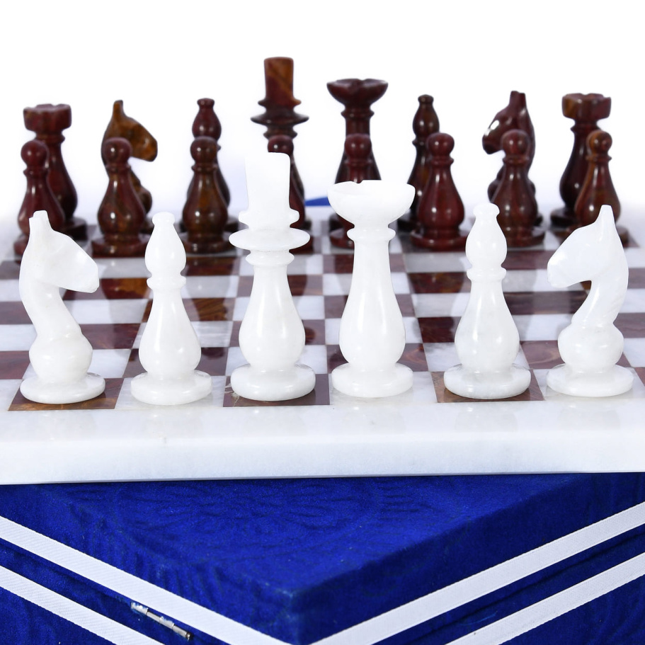 Шахматы каменные "Грация" мрамор и яшма 30 купить в Нижнем Новгороде