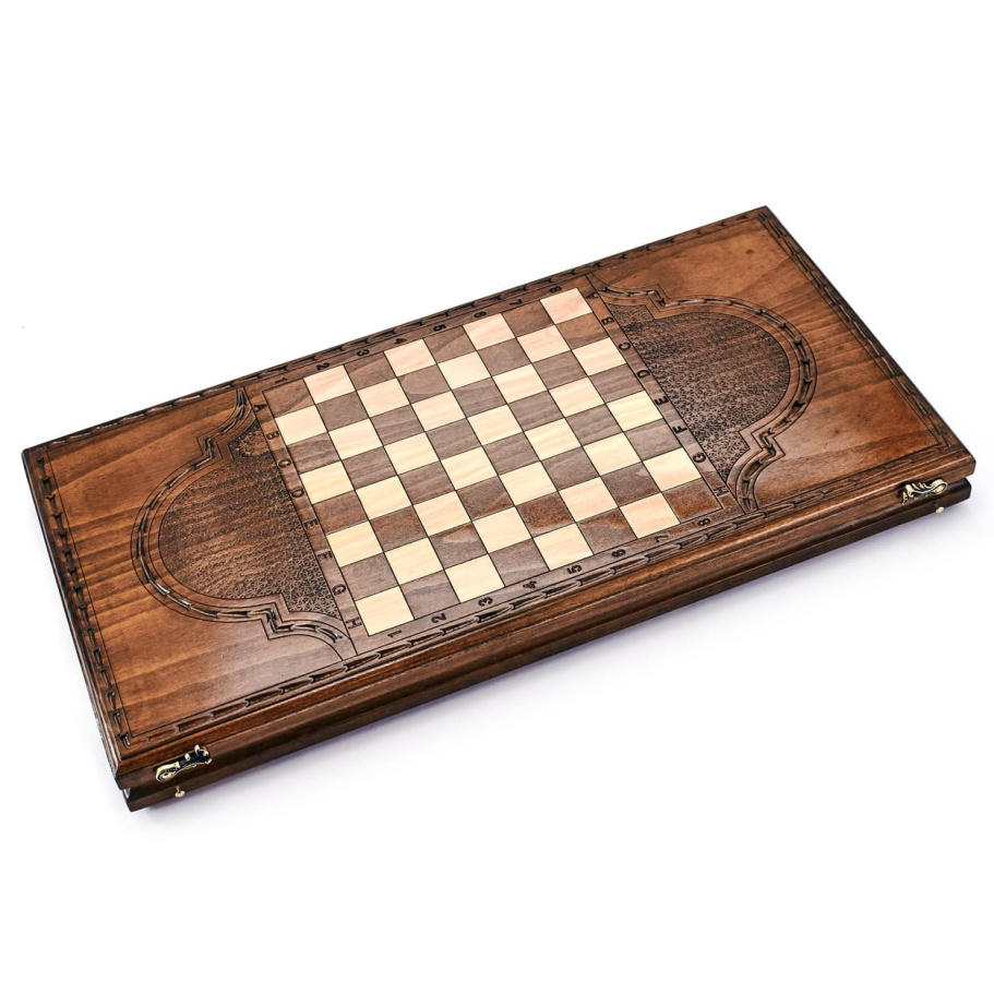 Нарды резные Рэкто "Герб России"  большие 60, Harutyunyan купить в Нижнем Новгороде