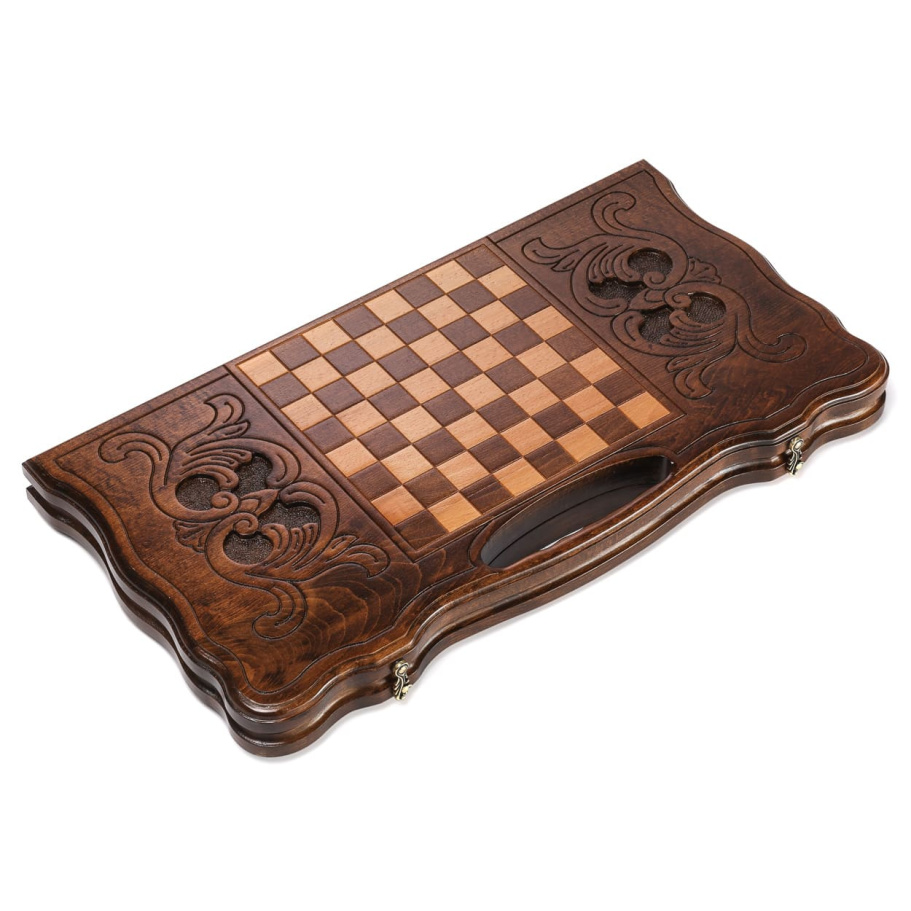 Нарды резные Агнес "Трискелион"  большие, 60 купить в Нижнем Новгороде