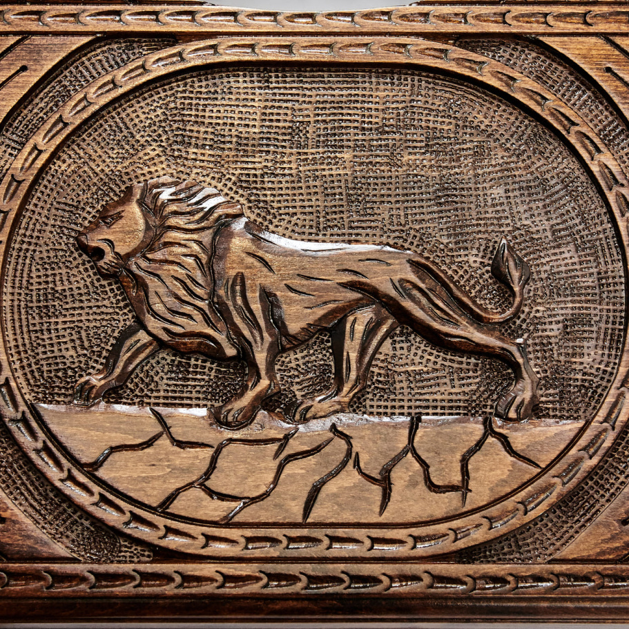 Нарды резные "Лев" Средние 50, Harutyunyan купить в Нижнем Новгороде