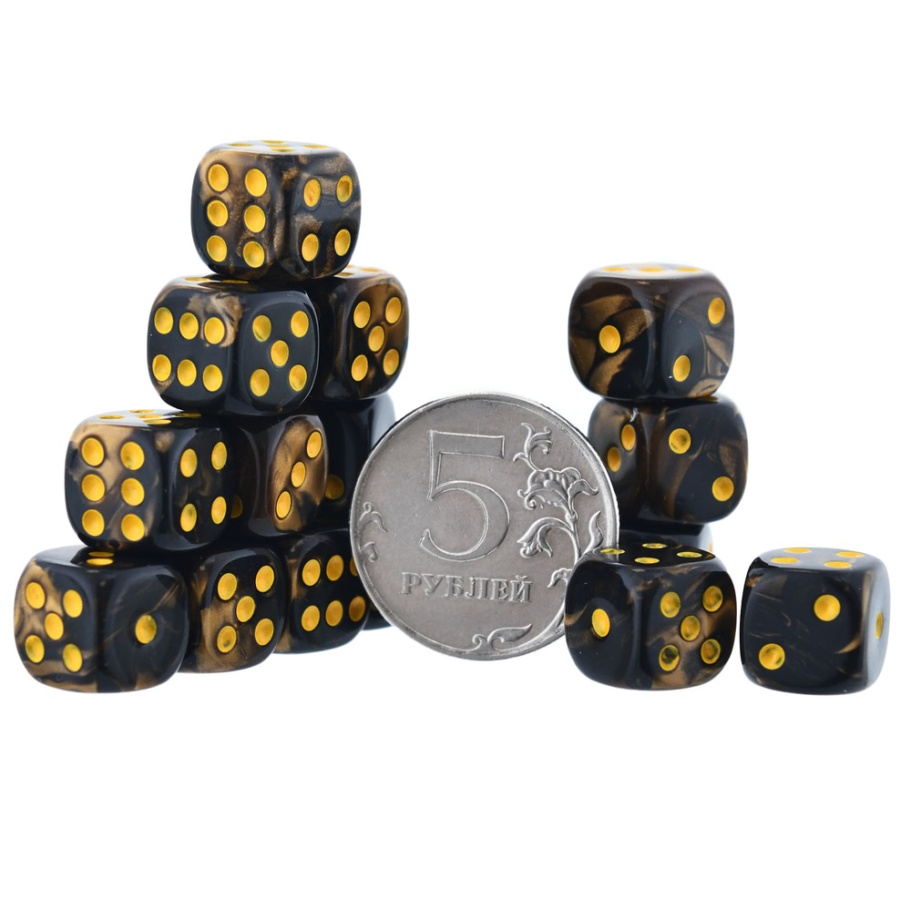 Кости игральные "Флора" акрил, желтый, 12 мм (2 шт.) купить в Нижнем Новгороде