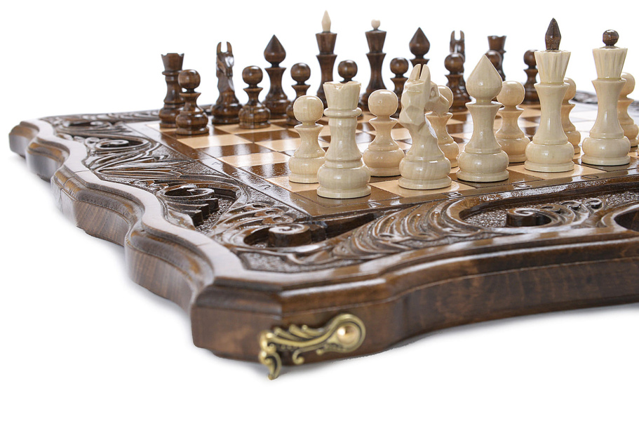 Шахматы + нарды резные "Фетис"  40, Harutyunyan купить в Нижнем Новгороде