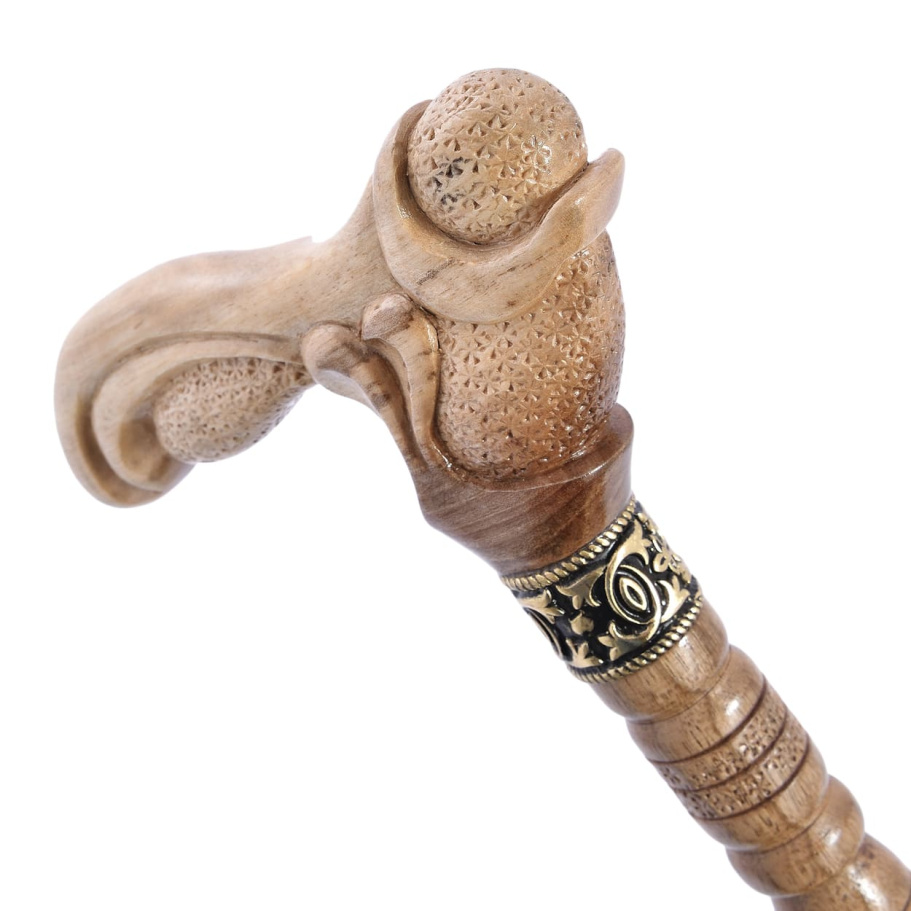 Трость резная опорная Омбре, орех