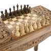 Стол ломберный Шахматы + Нарды резные "Эспада" 60, Harutyunyan купить в Нижнем Новгороде