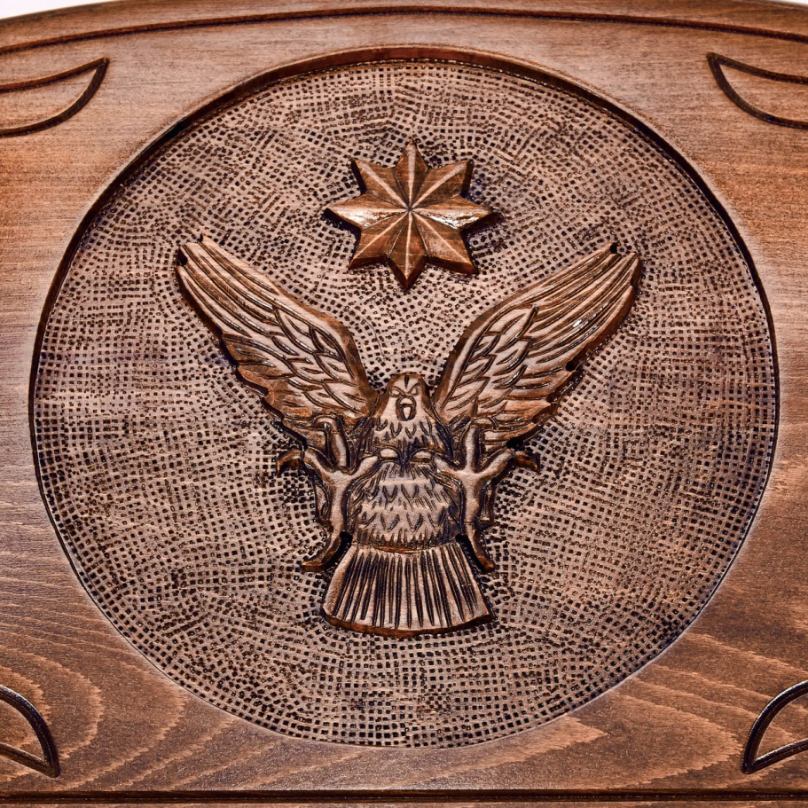 Нарды резные "Орел в атаке" большие 60, Даудов купить в Нижнем Новгороде