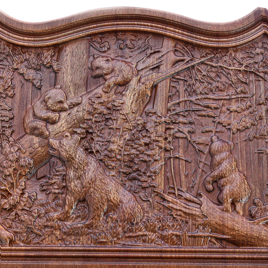 Нарды резные Ивановские мини "Мишки" 35, WoodG купить в Нижнем Новгороде