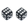 Кости игральные "Классика" пластик, черные, 15 мм (2 шт.)