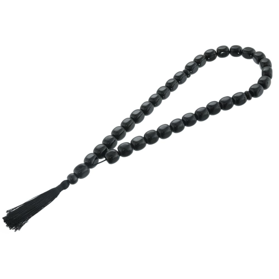 Четки с бусинами "Воин" черный камень, Давыдов С.