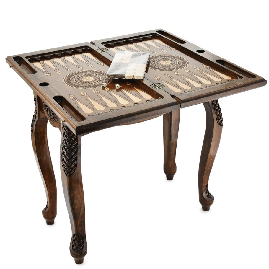Стол ломберный Нарды резные "Витраж" 60, Harutyunyan купить в Нижнем Новгороде