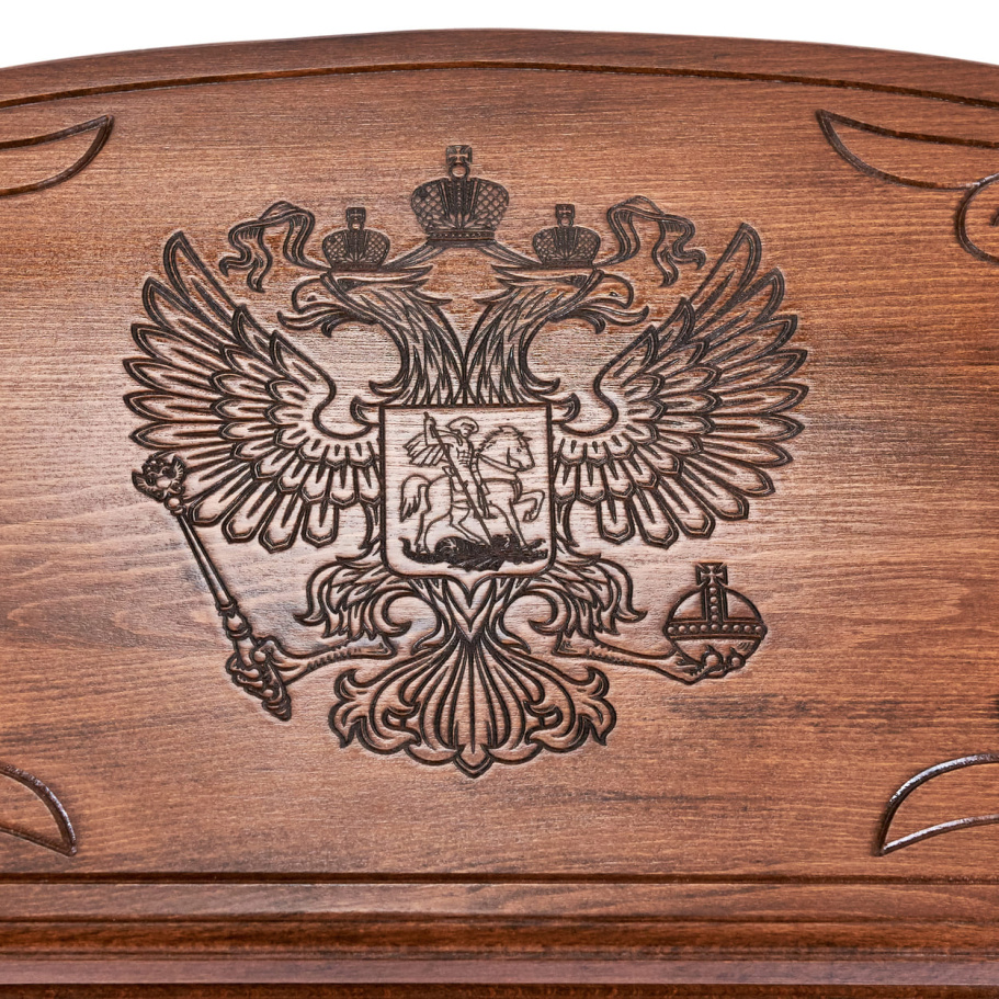 Нарды резные "Герб РФ" большие 60, Даудов купить в Нижнем Новгороде