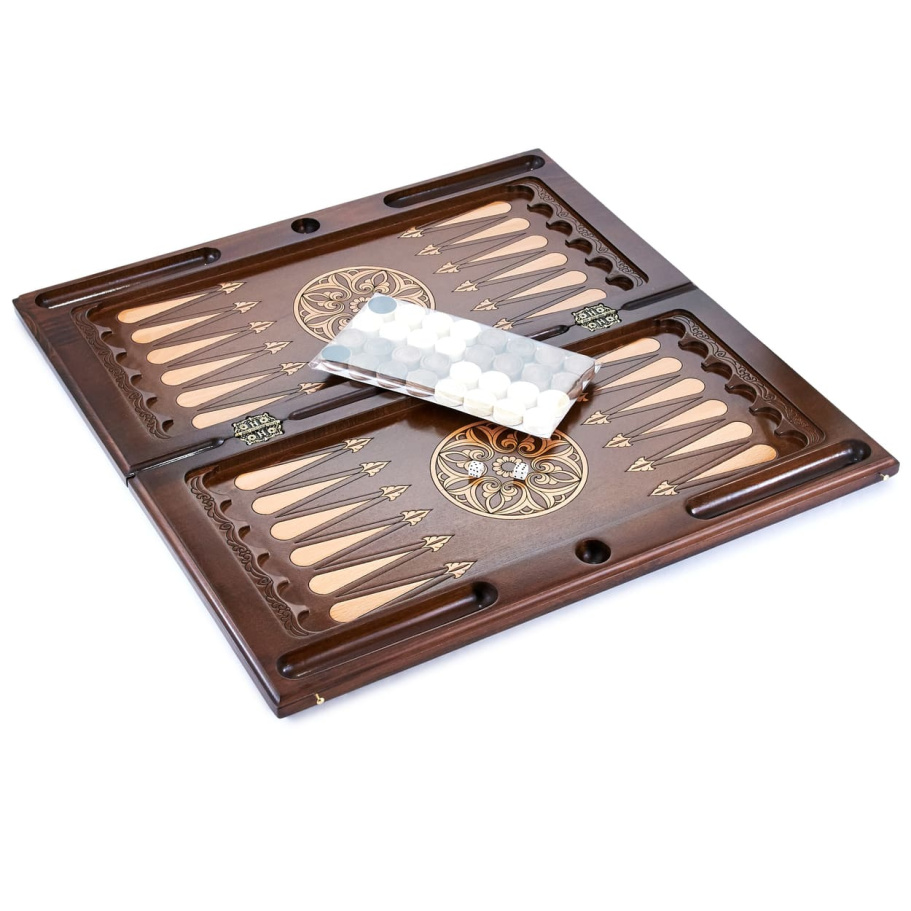 Нарды резные "Ночной волк" большие 60, Harutyunyan купить в Нижнем Новгороде