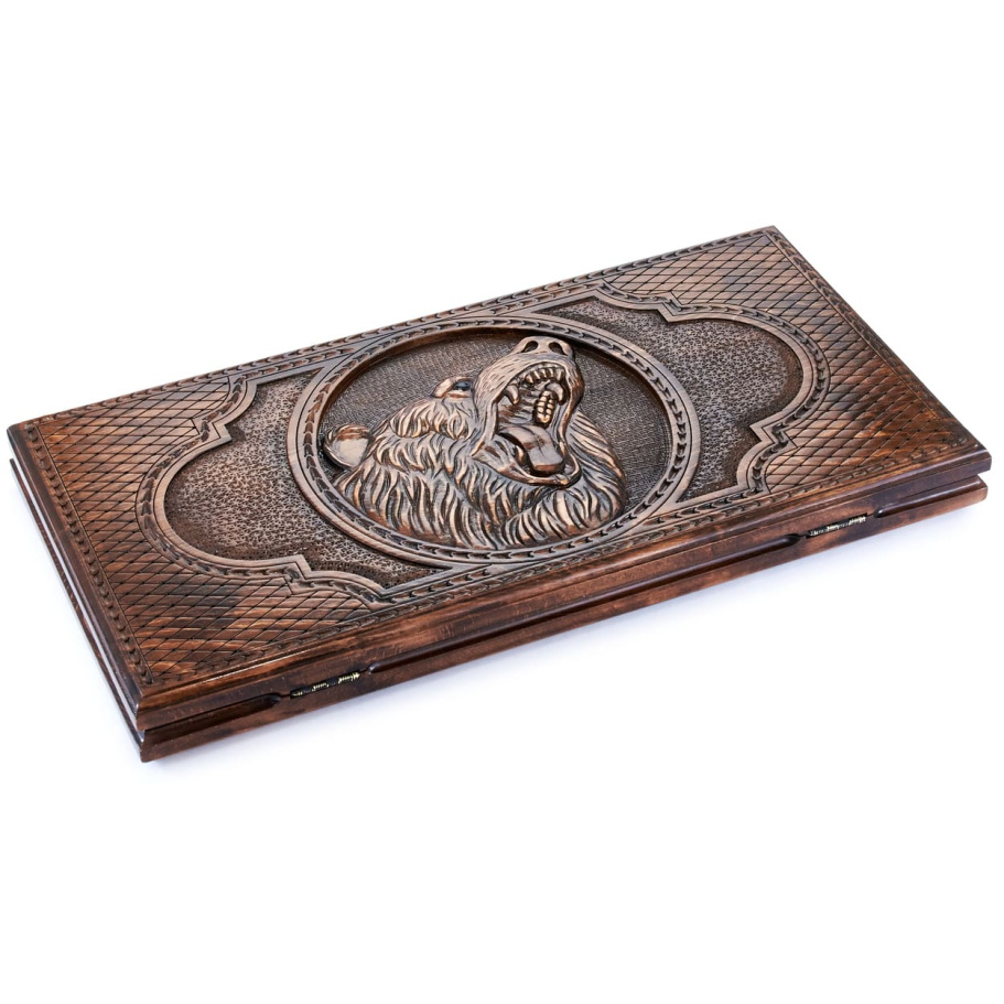 Нарды резные "Ярый медведь" большие 60, Harutyunyan