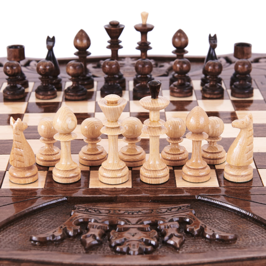 Шахматы + нарды резные "Корона" 40, Harutyunyan купить в Нижнем Новгороде