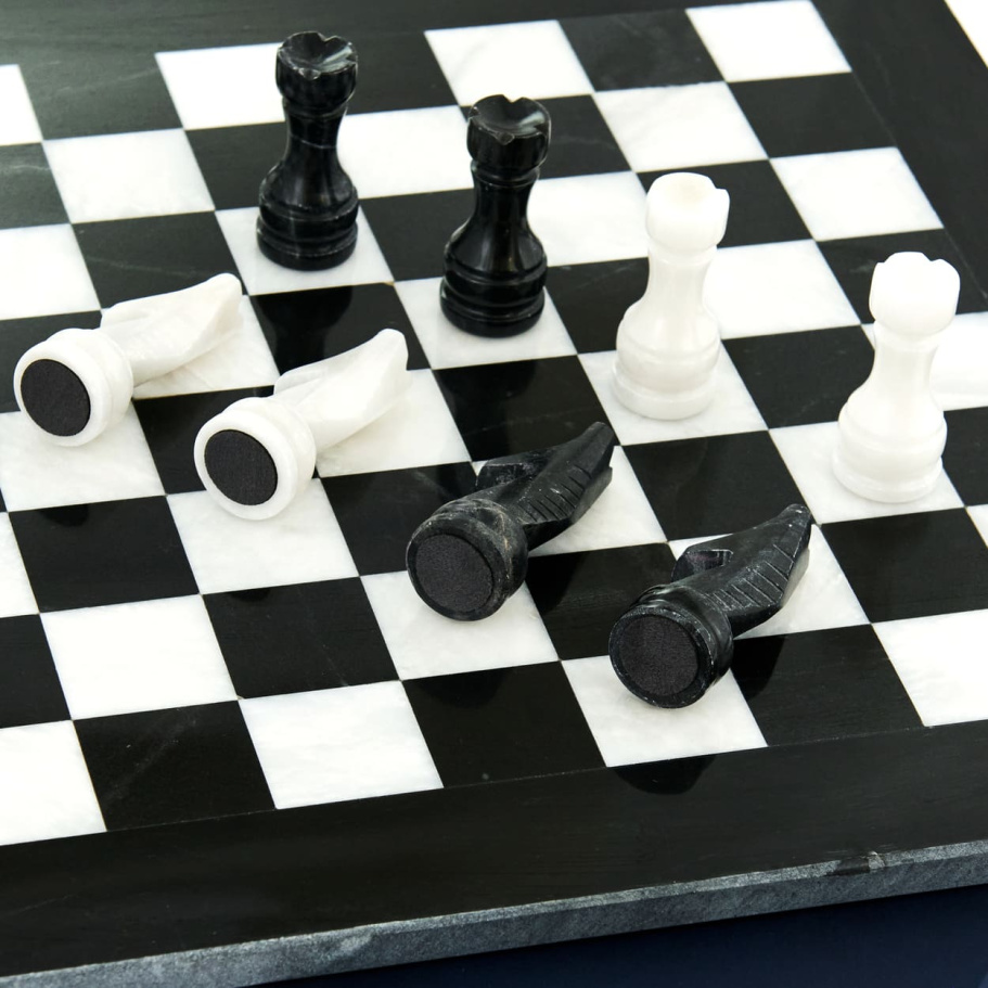 Шахматы каменные "Карфаген" мрамор 40 купить в Нижнем Новгороде