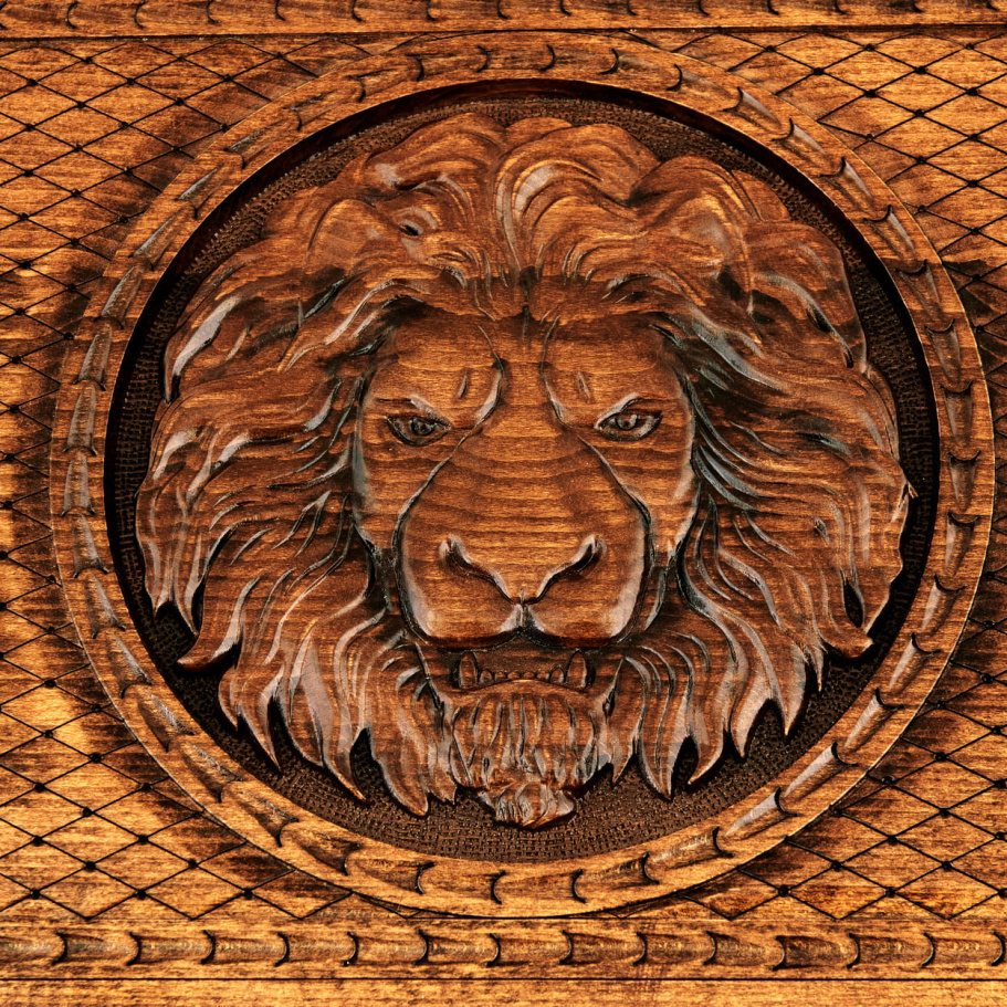 Стол ломберный Шахматы резные "Львиное царство" 60 купить в Нижнем Новгороде