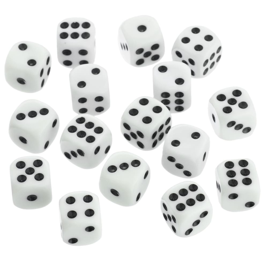 Кости игральные "Стандарт" пластик, белые, 15 мм (2 шт.) купить в Нижнем Новгороде