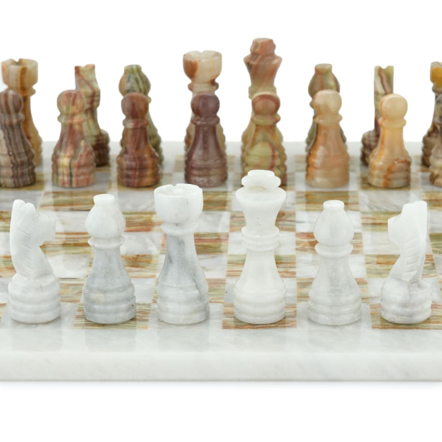 Шахматы из камня "Атлантида" мрамор и оникс 30 купить в Нижнем Новгороде