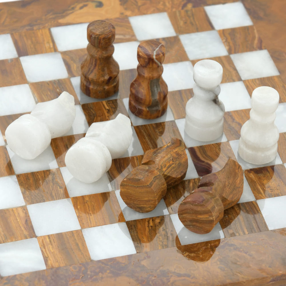 Шахматы из камня "Кирена" мрамор и яшма 20 купить в Нижнем Новгороде