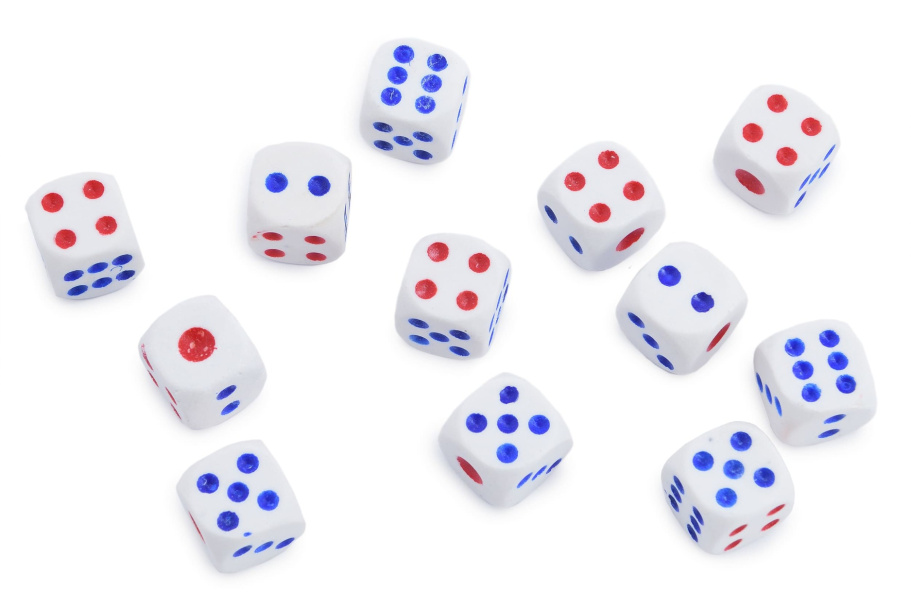 Кости игральные, пластик, белые 18 мм (2 шт), StartTime купить в Нижнем Новгороде