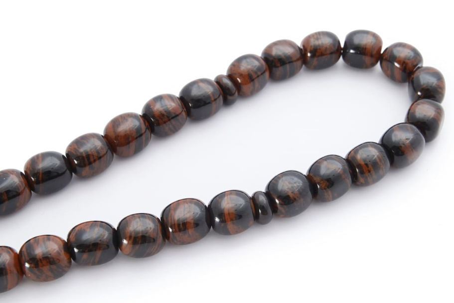 Четки с бусинами "Воин" коричневый камень, Давыдов С. купить в Нижнем Новгороде