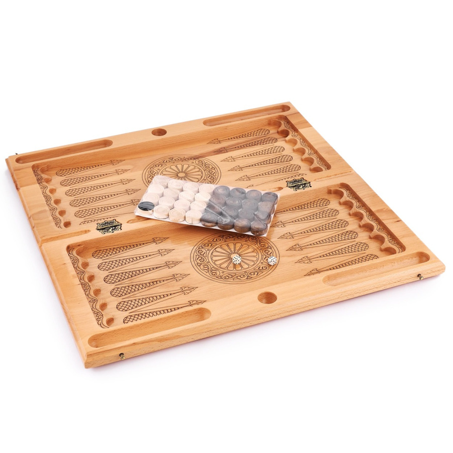 Шахматы + нарды резные "Гелиодор" большие, 60 купить в Нижнем Новгороде