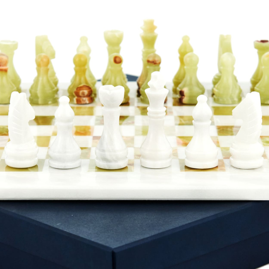 Шахматы каменные "Карфаген" мрамор и оникс 40 купить в Нижнем Новгороде