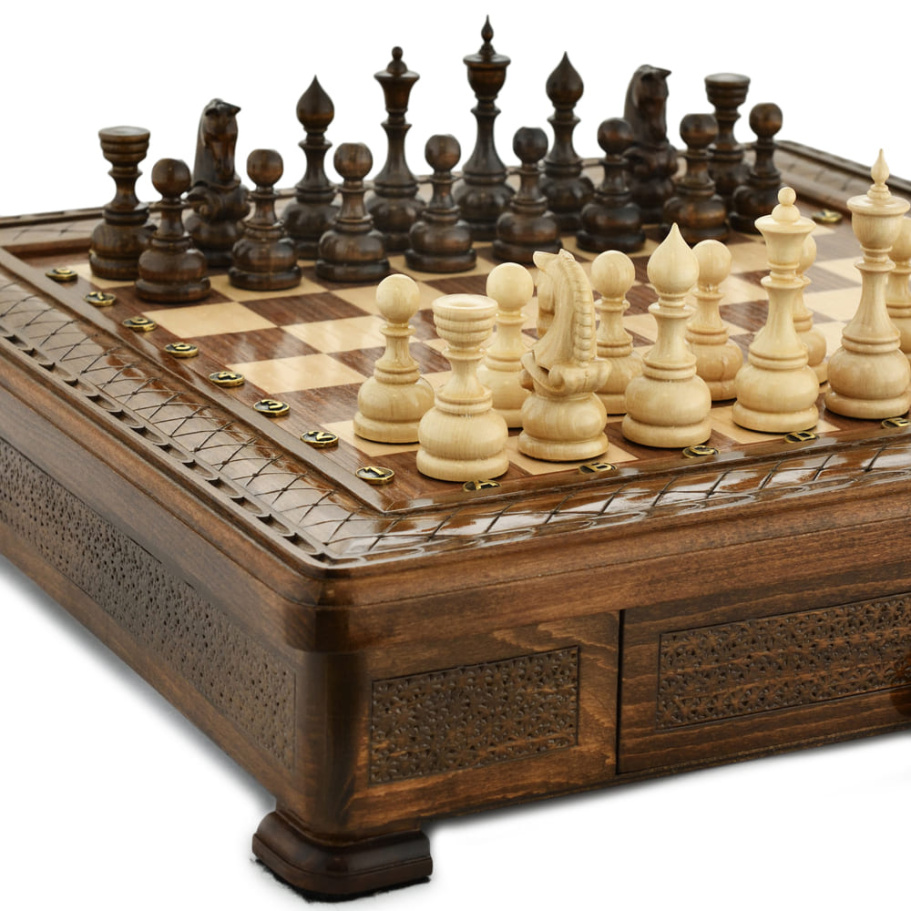 Шахматы резные в ларце "Гранд" 50, Harutyunyan купить в Нижнем Новгороде